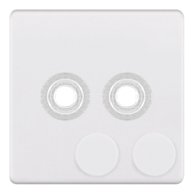 2 Gang Dimmer Plate with Knob