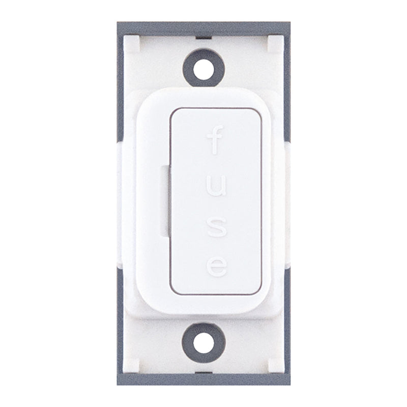 13 Amp Fused Connection Unit – White with White Insert