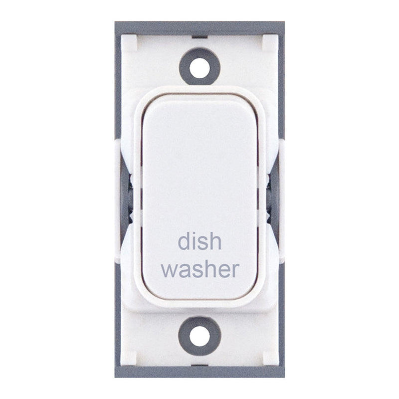 20 Amp DP Modular Switch – Marked “dish washer” White