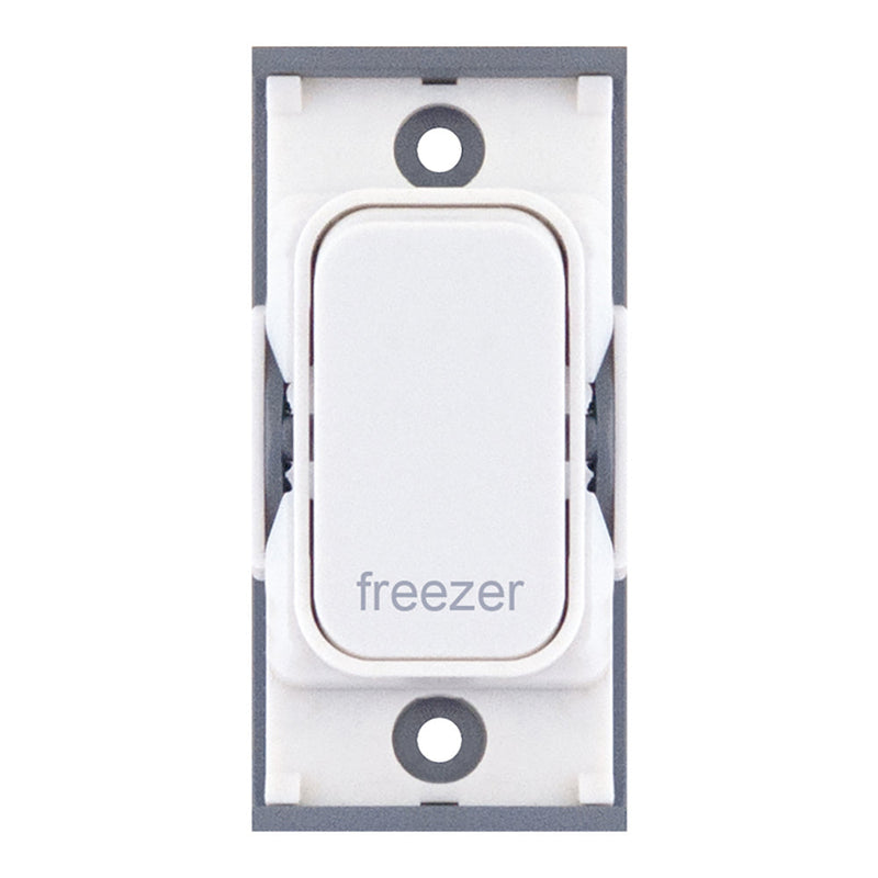 20 Amp DP Modular Switch – Marked “freezer” White