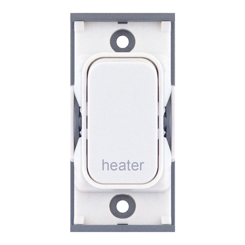 20 Amp DP Modular Switch – Marked “heater” White