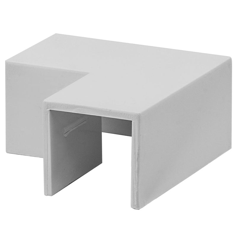 White PVC Maxi Trunking Flat Angle - 40mm x 16mm