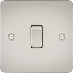 1G 2W SWITCH FLAT PLATE PEARL