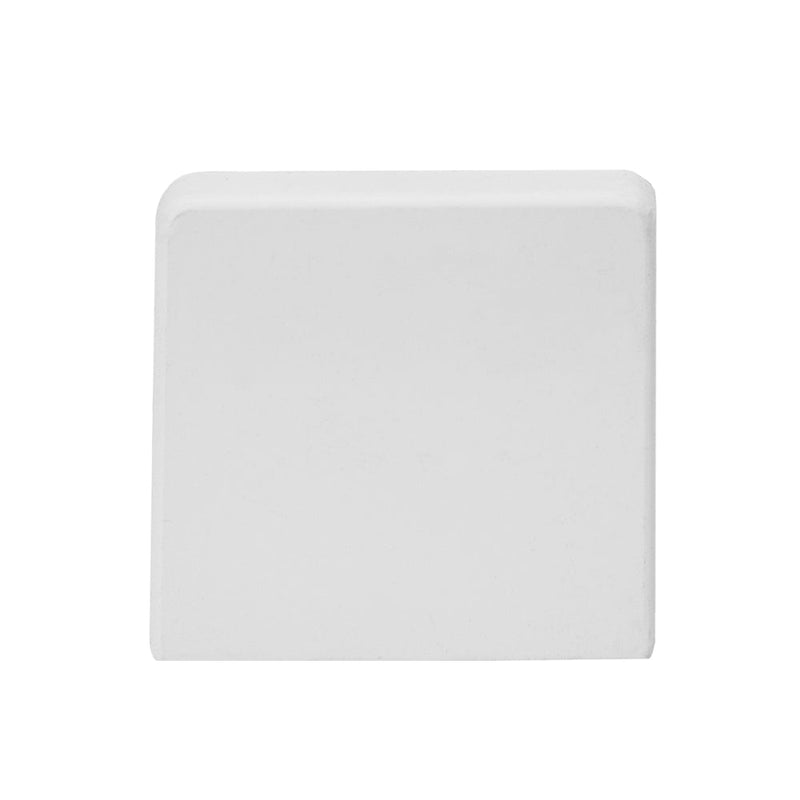 White PVC Maxi Cable Trunking Stop End - 50 x 50mm