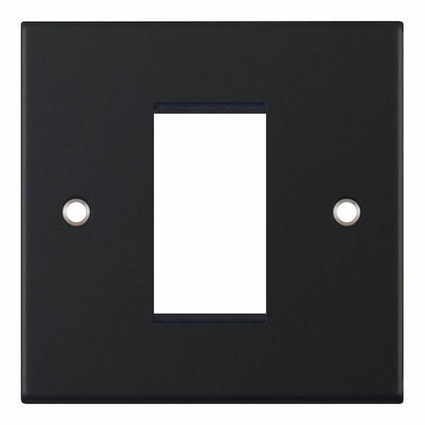 1G 1MODULE EURO PLATE MATT BLK