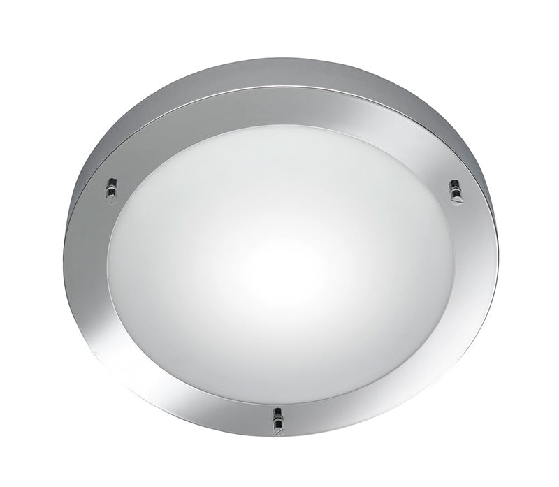 Trio Condus Round Ceiling Light -IP44 - MAT NICKEL