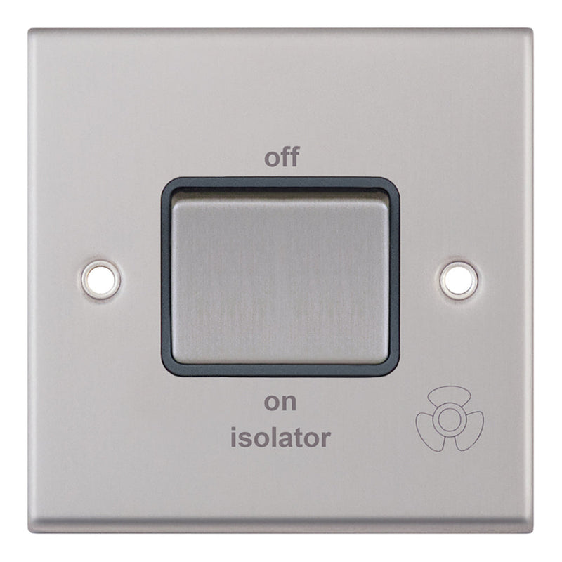 10 Amp 3 Pole Fan Isolator Switch Grey