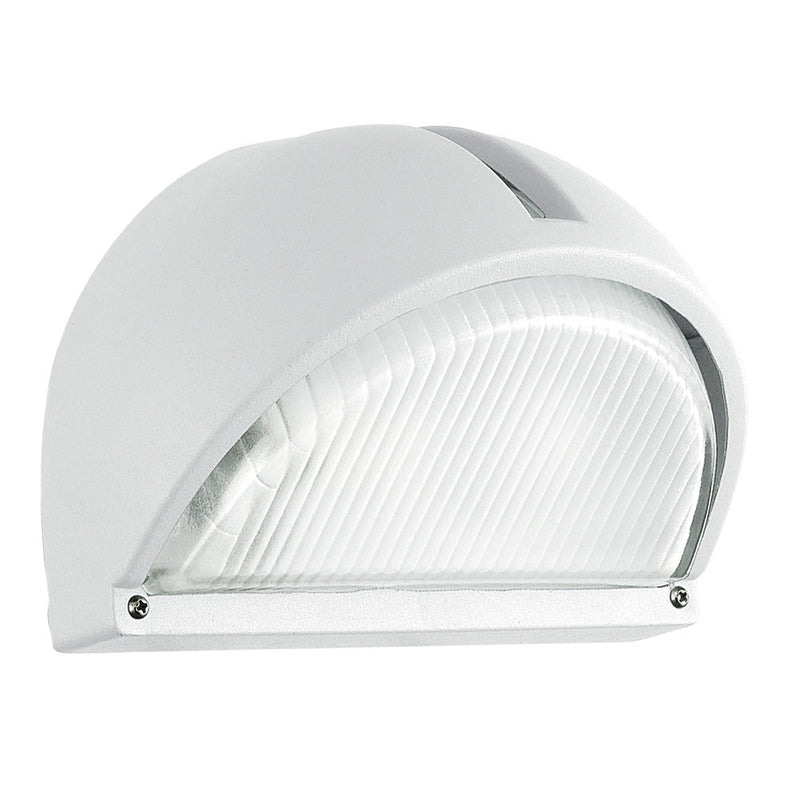 Onja 60W Aluminium Glass Garden Outdoor Bulkhead Wall Light - White IP44