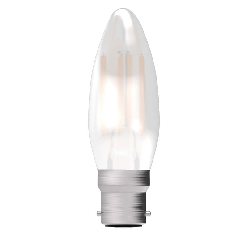 3.3W LED Filament Candle Lamp -  Satin BC 2700K