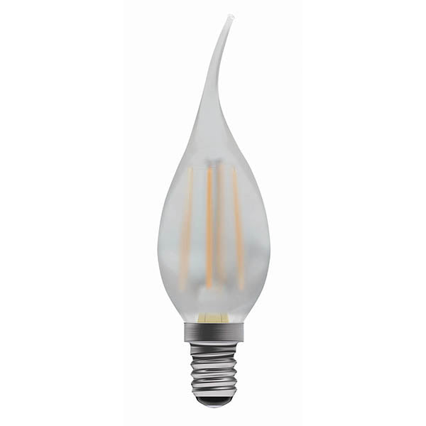 3.3W LED Filament Bent Tip Satin Candle - SES, 2700K