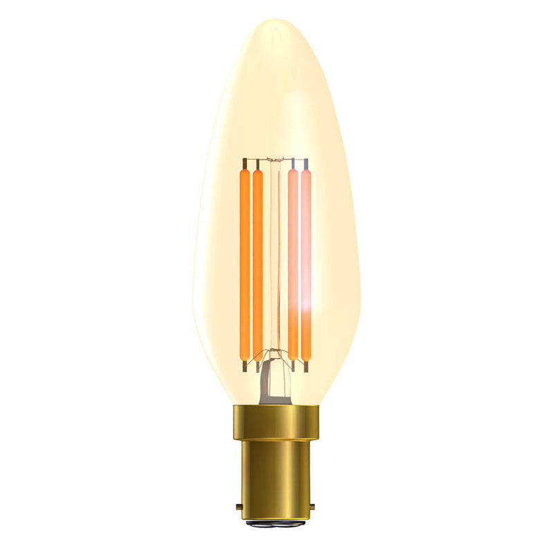 4W LED Vintage Candle - Amber SBC 2000K