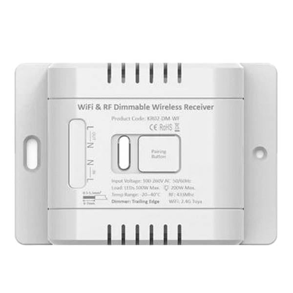 One Channel Smart RF and Wifi Dimmable Kinetic Switch Receiver