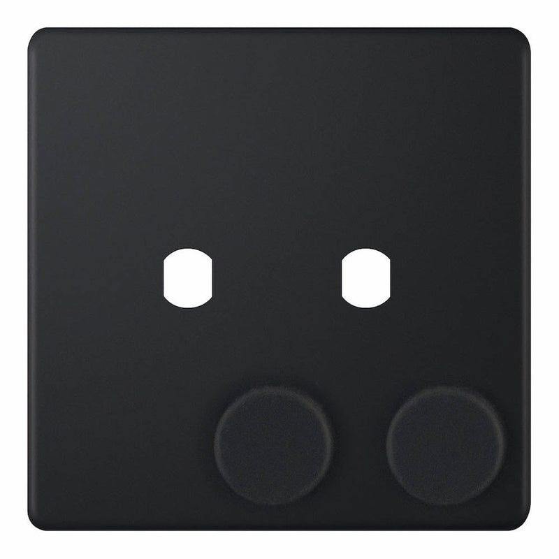 2 Gang Dimmer Plate with Knob