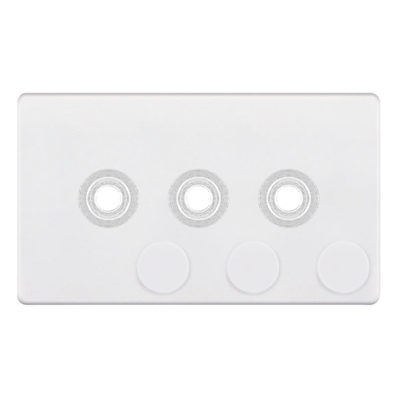 3 Gang Dimmer Plate with Knob