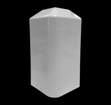 White PVC Skirting External Corner