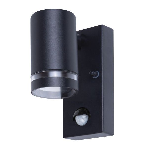 PIR Down Wall Light  - Black