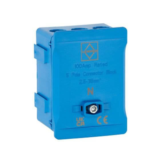 100A 5 Way Connector Block - Blue