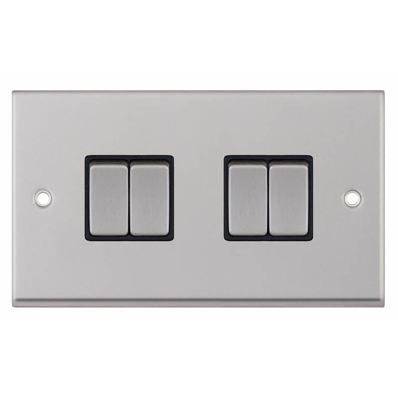 10 Amp Plate Switch – 4 Gang 2 Way – X-Rated