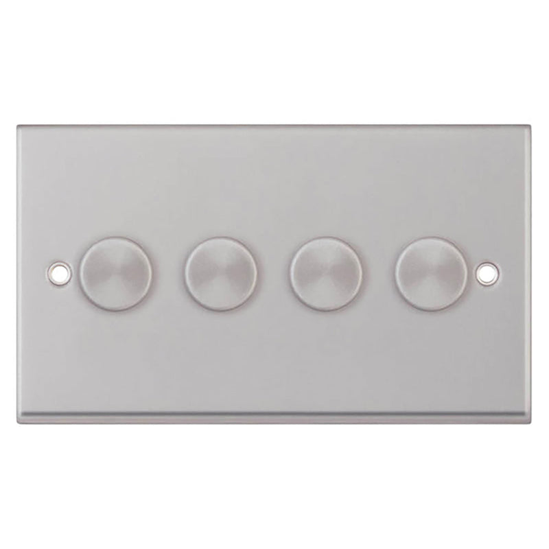 Polished Chrome 4 Gang 2 Way Dimmer Switch