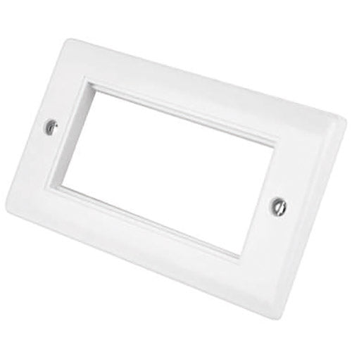 3 or 4 Module White Modular Wall Plate