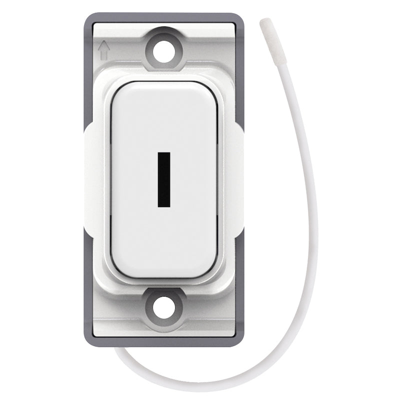 Push On / Off Emergency Key Switch - Matt White with White Insert