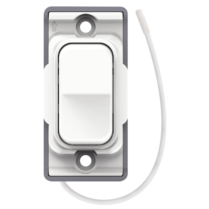 Retractive On / Off Switch – Matt White with White Insert