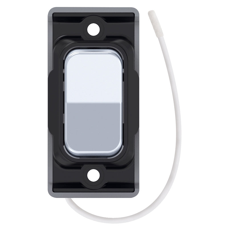 Retractive On / Off Switch – Polished Chrome with Black Insert