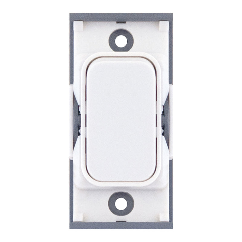 10 Amp Intermediate Modular Switch – White with White Insert