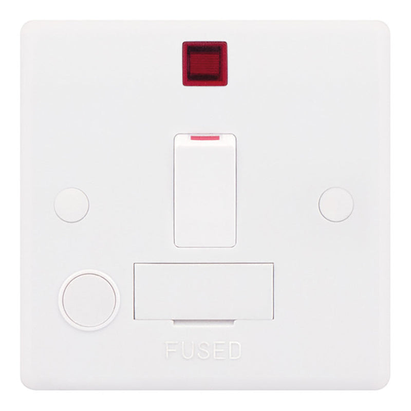 13 Amp Fused Connection Unit with Neon and Flex Outlet DP – Switched