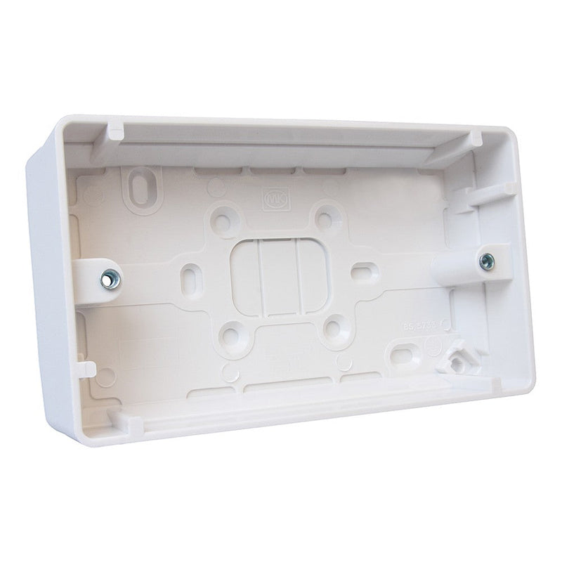 2 Gang 40mm PVC Surface Box for MK Logic Plus