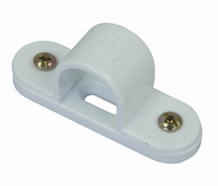 PVC Conduit Spacer Bar Saddle 25mm - White