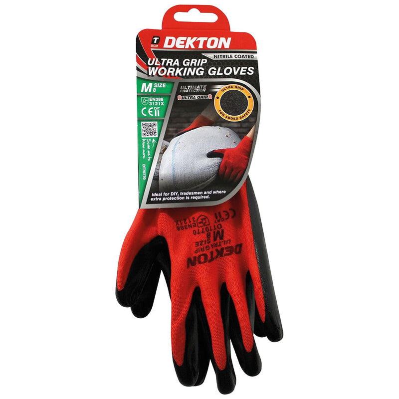 Dekton Ultra Grip Blk/Red 8/M