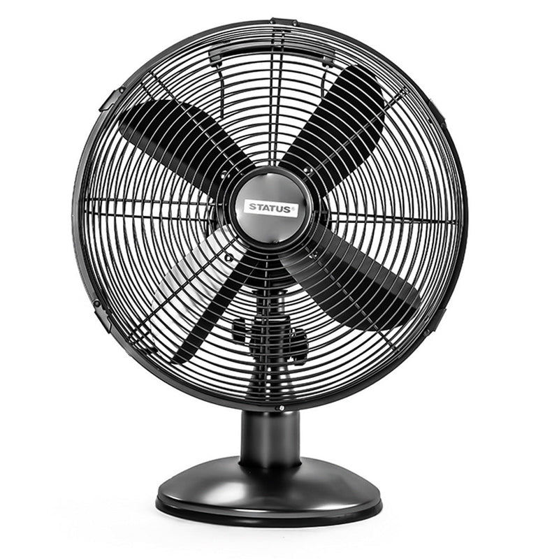 3 Speed Oscillating Desk Fan - 12 Inch - Black