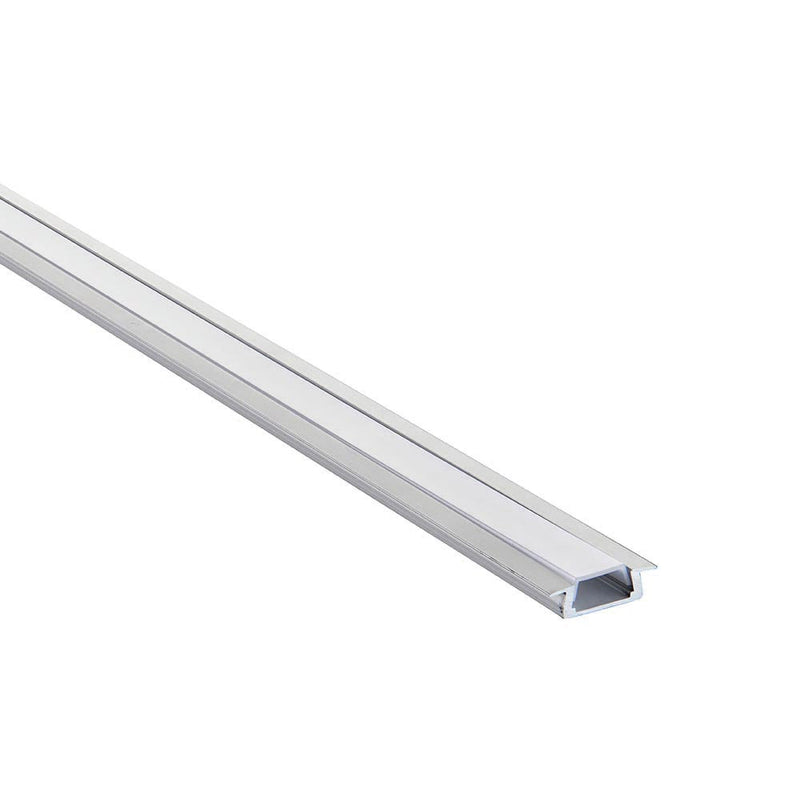 2m Flush Aluminium Profile- Silver