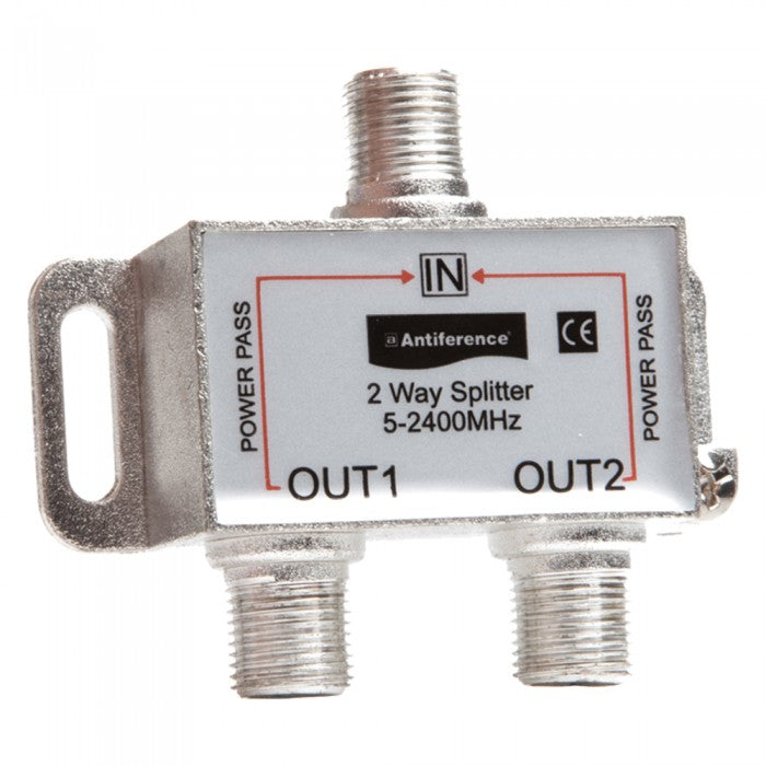 Antiference 2 Way F-Type Signal Splitter