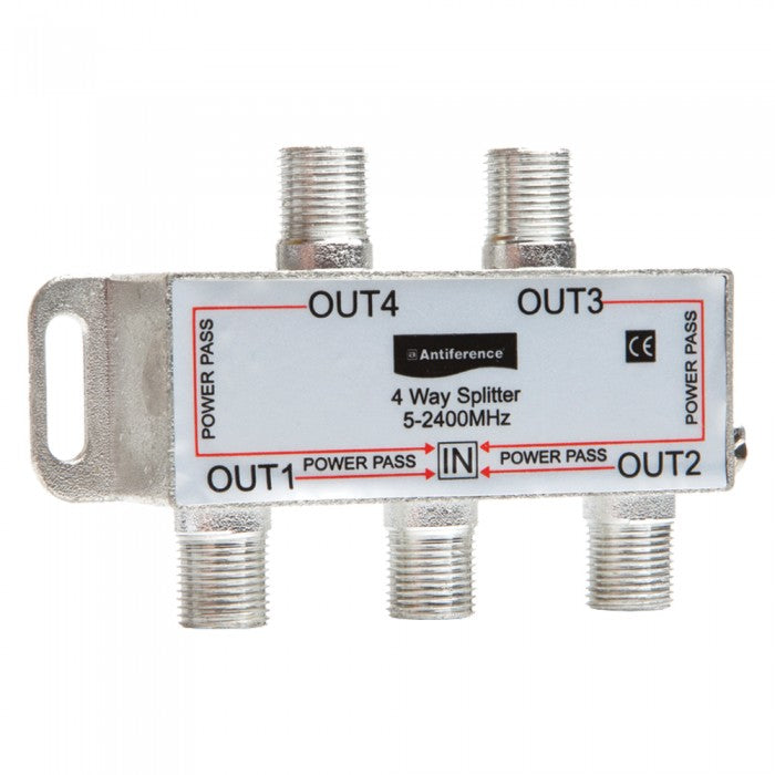 Antiference 4 Way F-Type Signal Splitter