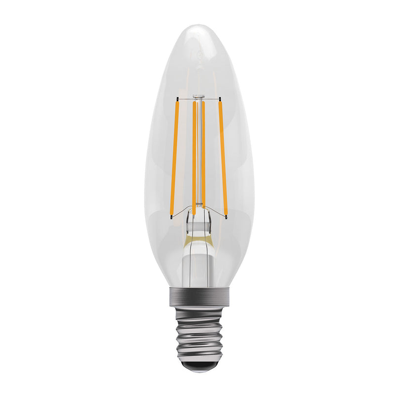 3.3W LED Filament Clear Candle - SES, 2700K