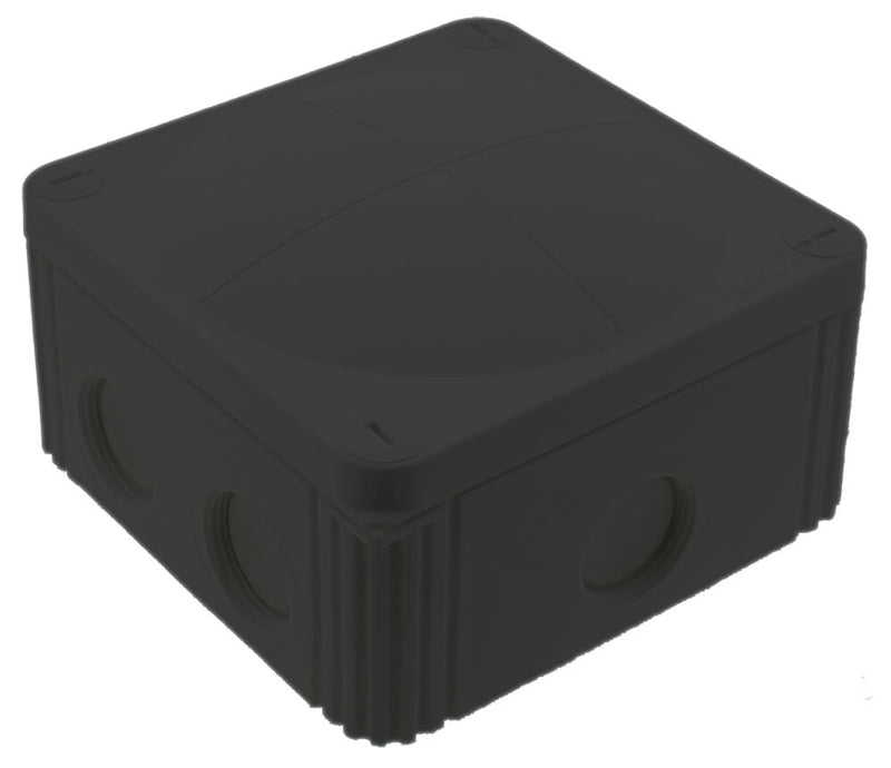 WISKA Black 95 x 95 x 60mm Junction Box