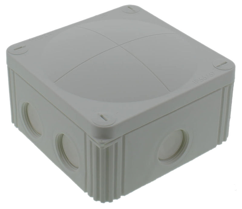 WISKA Grey 95 x 95 x 60mm Junction Box