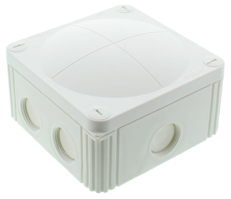 WISKA White 95 x 95 x 60mm Junction Box