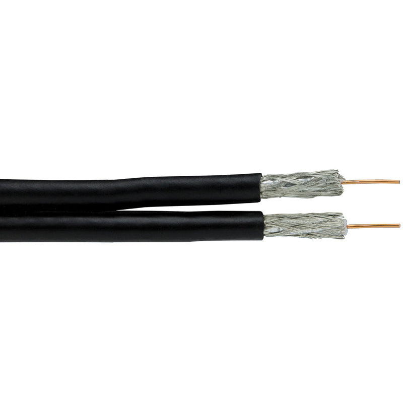 High Quality  Shotgun Twin Satellite Cable - 100 Metre Drum  - Black