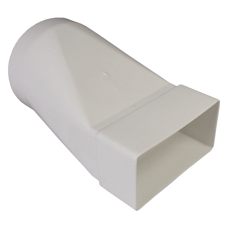 Round to Flat Ducting Adaptor - White