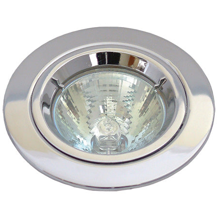 230v GU10 Fixed Twist & Lock Downlight - Polished Chrome