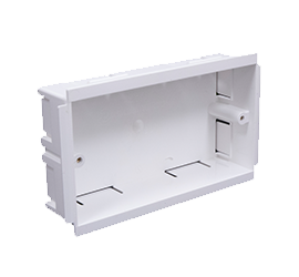 Twin Gang Socket Module Box - White