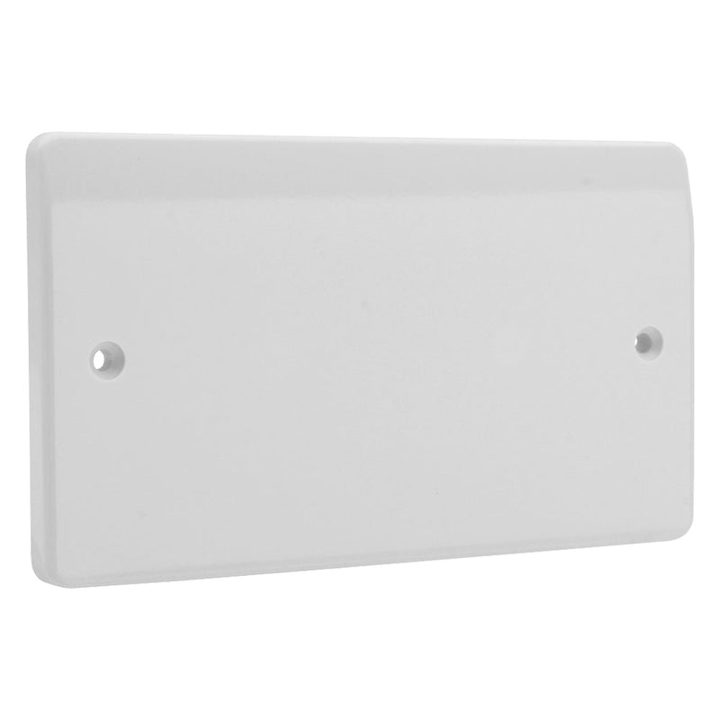 MK Logic Plus 2 Gang Blanking Plate - White