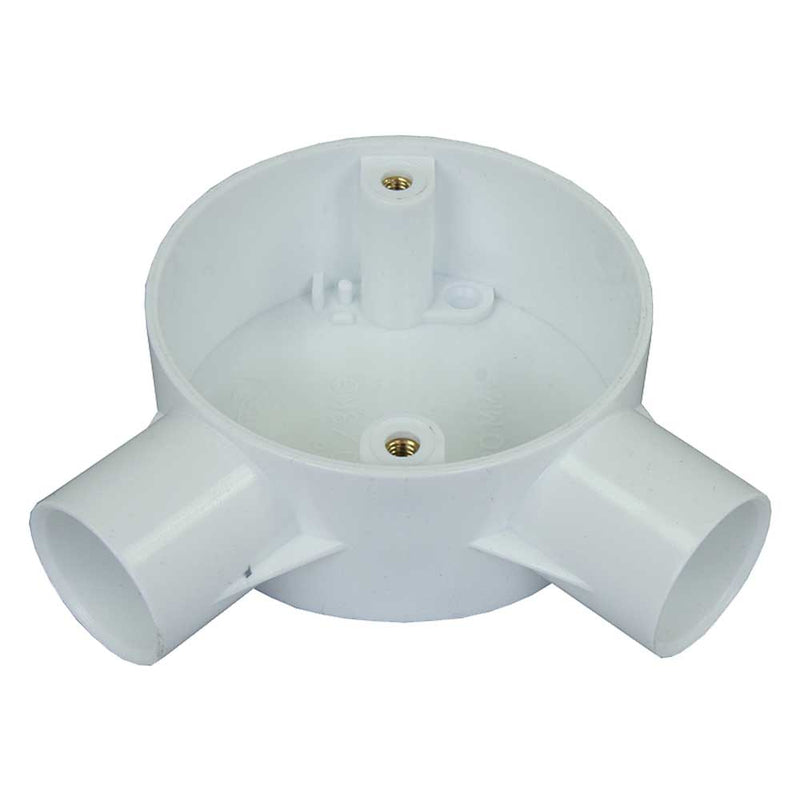 PVC Conduit Angle Box 20mm - White