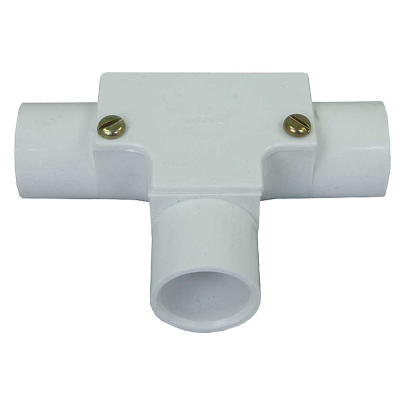 PVC Conduit Inspection Tee 20mm - White