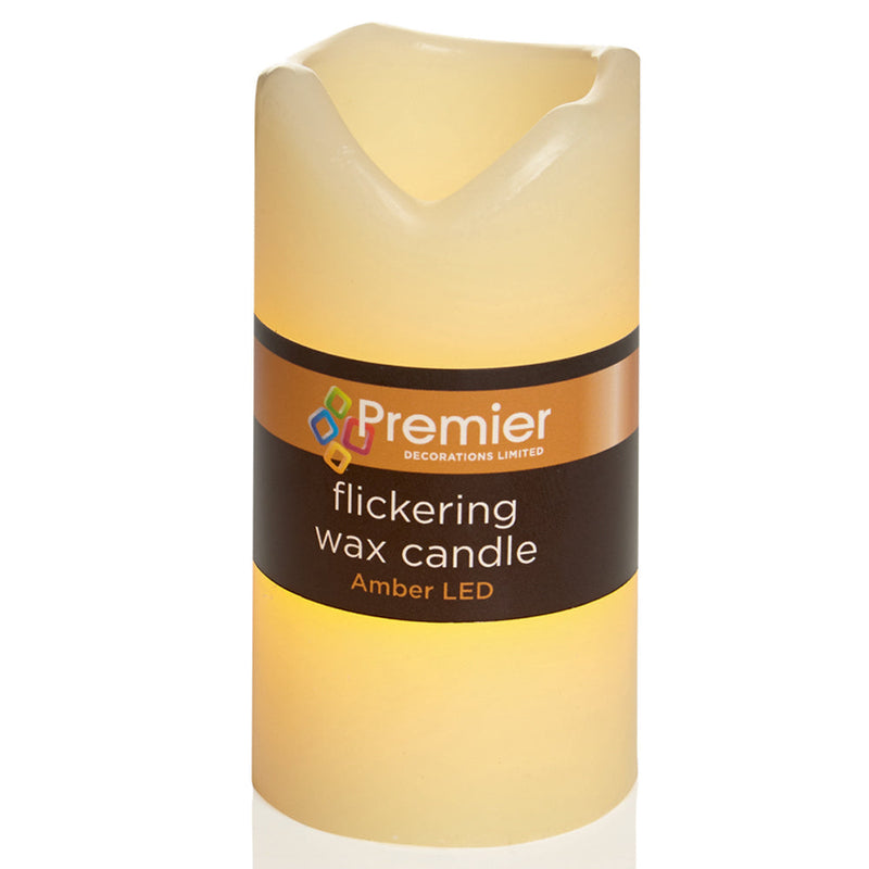 LED Cream Flicker Candle (10cm)