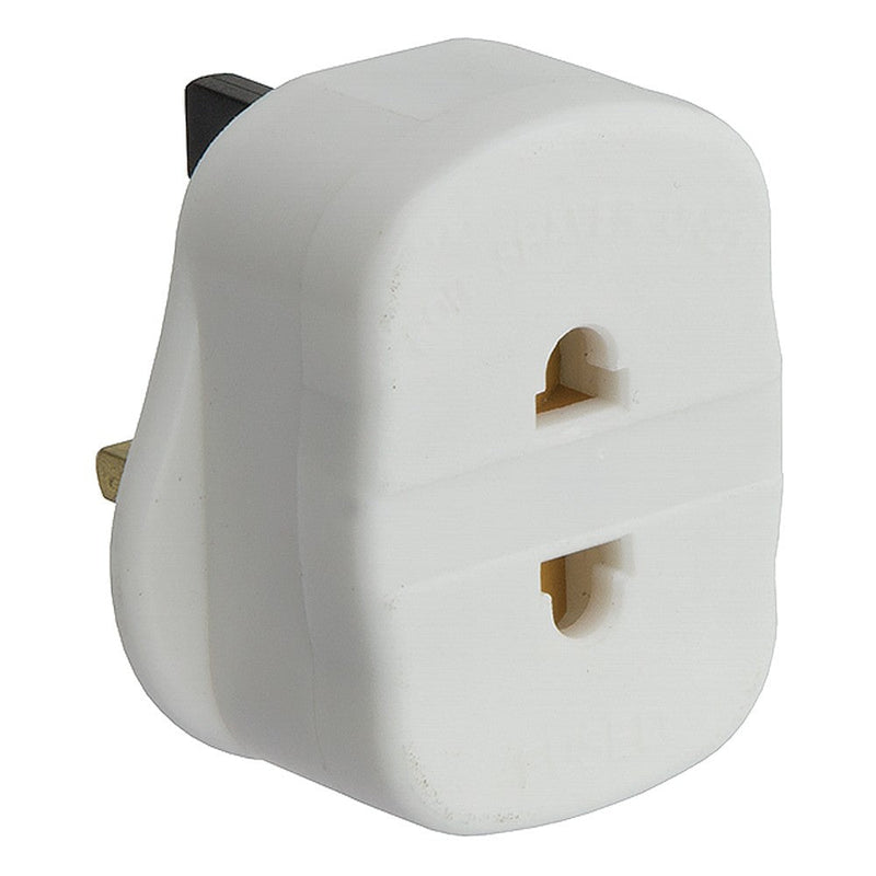 QA 3 Pin 13A Mains to Shaver Socket Adaptor