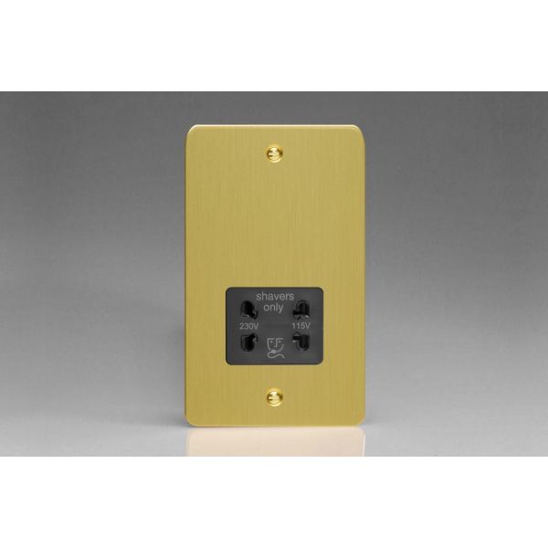 B/BRASS SHAVER SOCKET BLACK IN